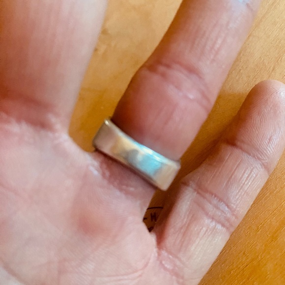 Vintage 1950’s Navajo Signed Genuine Turquoise & Sterling Silver Ring - Picture 3 of 8